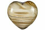 Polished, Triassic Petrified Wood Heart - Madagascar #115503-1